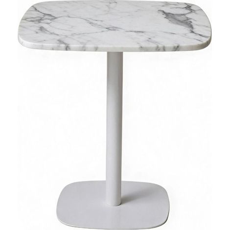 Estilo Nórdico - Mesa Sunset White 70 cm - Mármol (1/5)