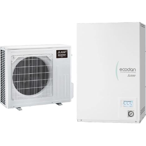 Bomba de calor aire-agua Mitsubishi ECODAN R32 6 kW – SUZ-SWM60VA2 con Hydrobox ERSD-VM2E (sin depósito), clase A+++