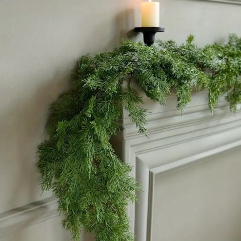 Guirlande De Noël Artificielle - Pin De Norfold - 183 Cm - Pour Intérieur - Décoration De Cheminée - 1 Pièce (1/4)