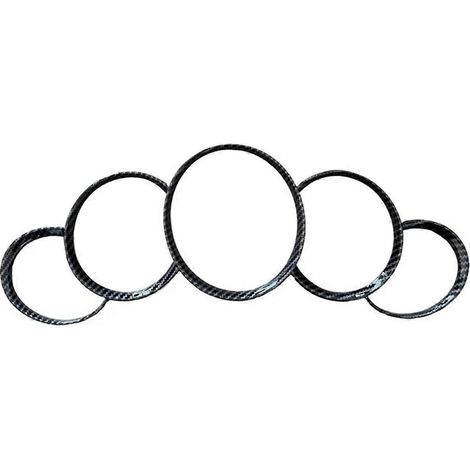 Bague décorative autocollante pour tableau de bord ABS, motif fibre de carbone, pour 911 (1/4)