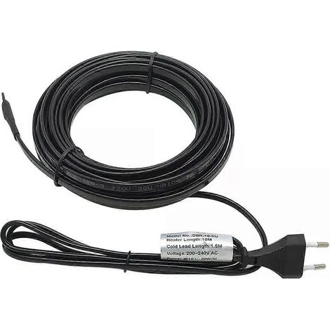 220-V-EU-Stecker-Netzkabel mit selbstregulierendem Heizkabel für Wasserleitungen zum Frostschutz, für Reptilien und Haustiere (1/4)