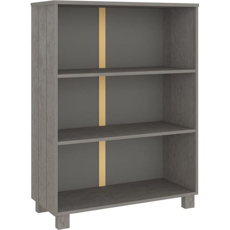 Étagère de Rangement Bibliothèque, Montage facile, Gris clair 85x35x112 cm Bois de pin massif OIB8625E (1/4)