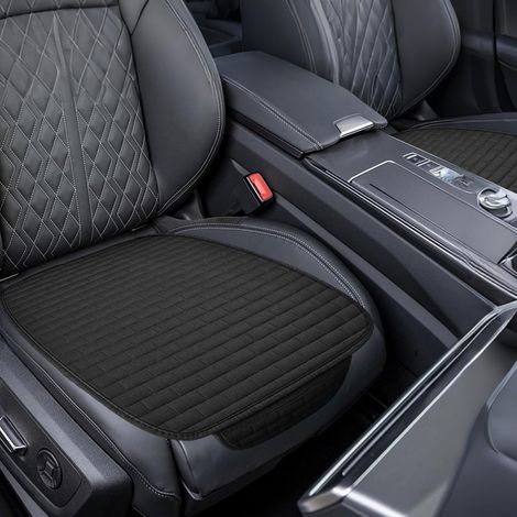 2 Coussin de siège, Antidérapant et respirant, Microfibre de lin, Confortable, Pour voiture VUS camion