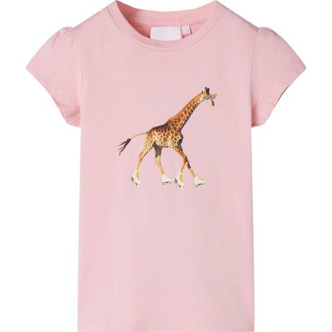 Camiseta infantil rosa claro 104