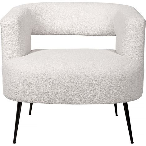 Sessel aus Bouclé-Stoff "iris" - Weiß (1/5)