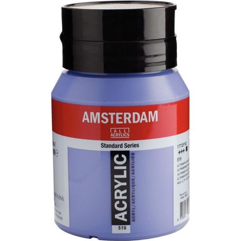 Peinture acrylique - VIOLET LIGHT - Amsterdam - 500ml - Bleu outremer - Résistance à la lumière (1/2)