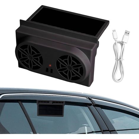 Ventilateur d'extraction à énergie solaire pour voiture, refroidissement portable, électrique, rechargeable Ventilateur de ventilation d'échappement de voiture à économie d'énergie pour les voyages e (1/5)