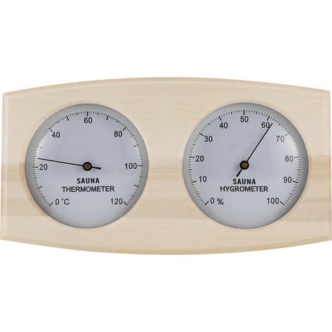 Saunathermometer und Hygrometer aus Holz, Wandmontage-Spa-Zubehör