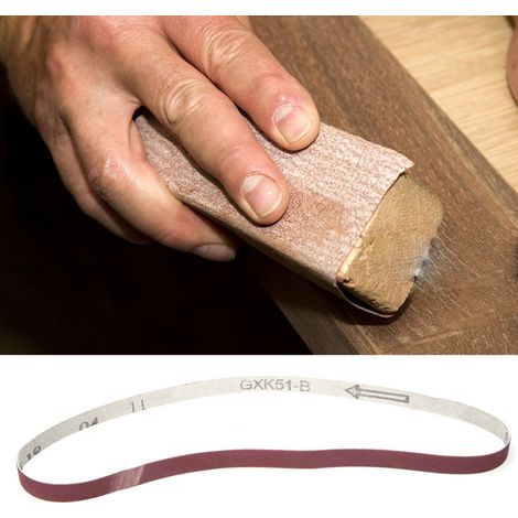 Beyamis 10 bandes abrasives en oxyde d'aluminium pour ponceuse, 533 x 9 mm (grain 600) (1/5)
