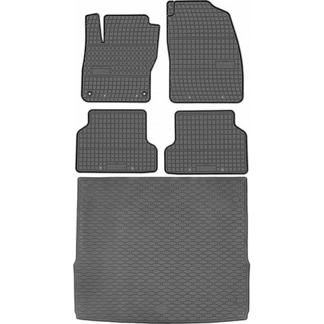 Juego de alfombrillas de goma para coche y alfombrilla para maletero para Ford Focus II Estate (2008-2011).