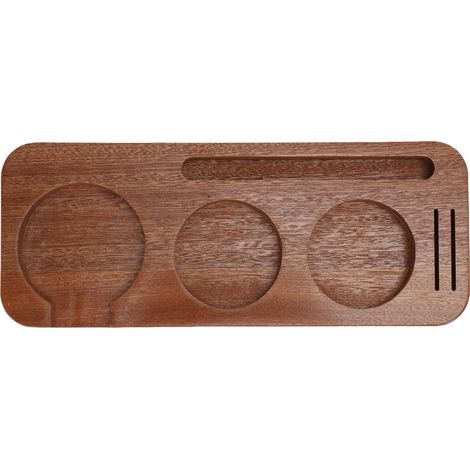 Portafilter de 51mm et Tamper Station en Bois de Noyer pour Accessoires Café - Support Organisé pour Cuisine et Bar (1/5)