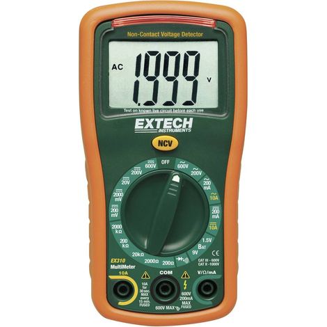 Extech EX310 Multimètre numérique CAT III 600 V Affichage (nombre de points): 2000 Q55595 (1/2)