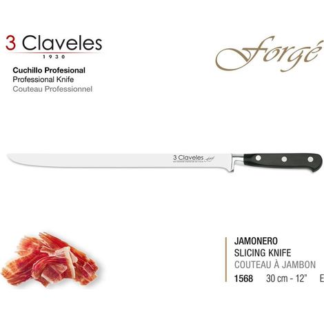 Cuchillo jamonero Forgé 3 Claveles 30 cm (1/2)
