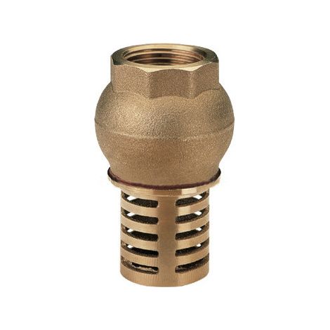 Valvola di fondo con corpo e filtro in ottone con guarnizione in fibra -3/4"