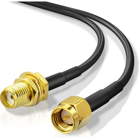 Câble Rallonge SMA RG174 1m Antenne WIFI Mâle vers Femelle d'Extension RF 50Ohm pour 4G LTE, Routeur, WIFI/GPS/4G, Modem 5G, Radio Ham, SDR, etc (1/5)
