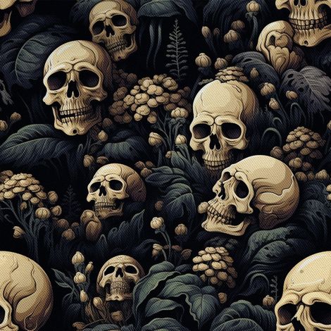 Tela decorativa para exteriores Oxford - Motivo de calavera I DX4256 (1/5)