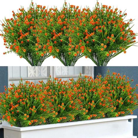 Fleurs Artificielles Extérieures - Gypsophile Faux - Résistant Aux UV - 12 Bouquets - Hauteur 30 cm - Pour Jardin Terrasse Fenêtre Mariage (1/5)