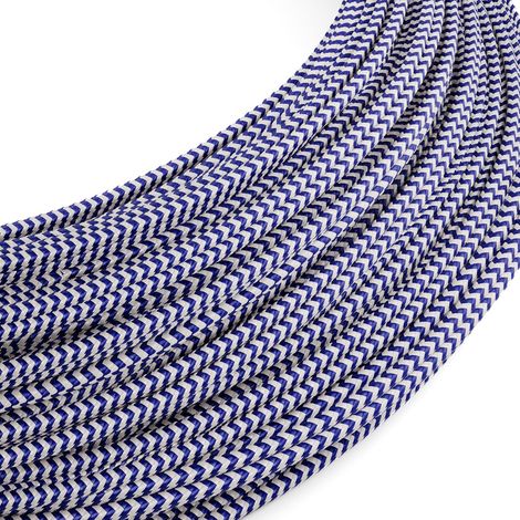 Creative-Cables Original Extra Low Voltage SELV power cable 2x0.35 mm² (1 m, RZ12 Blue ZigZag) (1/3)