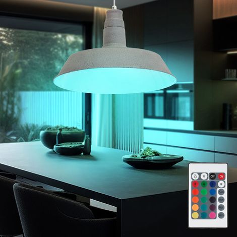 Hänge Leuchte Pendel Lampe Beleuchtung Fernbedienung im Set inklusive RGB LED Leuchtmittel