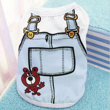 Veste Pour Animal De Compagnie - T-Shirt En Coton Respirant Pour Chiot Et Chaton - Usage Estival - Unisexe - Tailles XS À XXL (1/5)