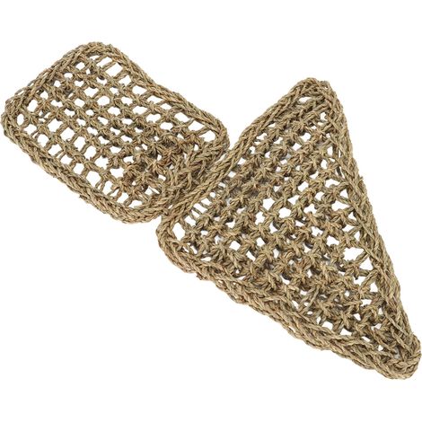 Hamac-lit en fibres d'herbe douces pour reptiles, lézards, dragons barbus et geckos, idéal pour grimper et grimper. (1/5)