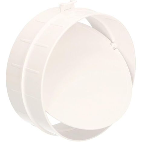 Raccord VMC 150 mm en plastique – Clapet anti-retour pour ventilation – Résistant aux moisissures – Installation facile sans outils-NANOTEH (1/5)