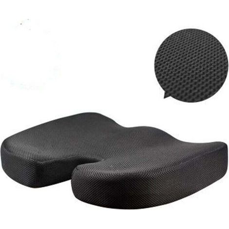 Coussin Chaise Bureau Coussin Ergonomique et Orthopédique en Mousse à Mémoire de Forme – Noir, Large (1/4)