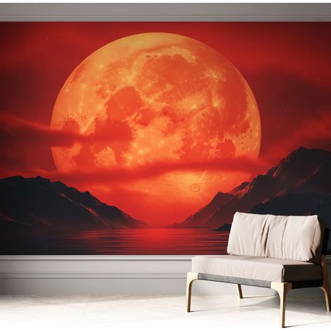 Papier peint adhésif autocollant pour salon chambre à coucher tendance et originale Phénomène nocturne 312x219 cm (1/5)