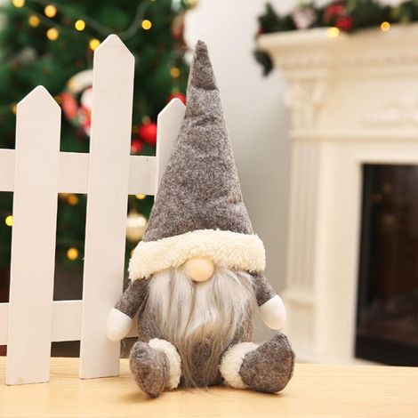 Gnomes Ornements d'arbre de Noël, Ornements de Noël 2020 Gnomes en peluche faits à la main Santa Elf Hanging Décorations pour la maison Décor de vacances