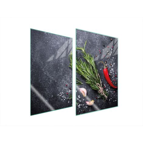 TABLERO PROTECTOR DE VIDRIO PARA COCINA 2x35x52 PIZARRA (1/5)