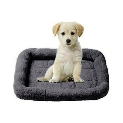 Coussin pour chien chat, WOVTE Lit rectangulaire rembourré en Cachemire Doux, Facile à Nettoyer avec Bords Ronds - Pour animaux