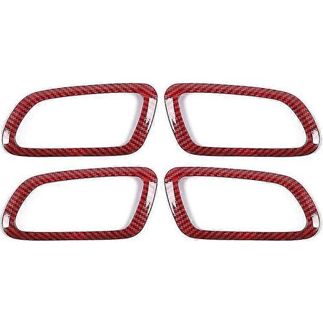 Poignée de porte intérieure, anneau de bol, décoration de revêtement d'habillage pour accessoires Grand 2011 – 2020 (abs rouge carbone F (1/5)