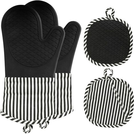Gant Four Silicone, Gant Cuisine Four Silicone 230°C Résistants, Gant Four Anti Chaleur AntidéRapants pour Cuisine Cuire Et Griller (1/5)