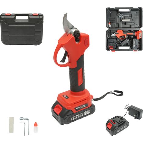 Forbici da giardino elettriche con 2 batterie 36V, 1.5Ah agli ioni di litio, 100W, diametro di taglio 0-25mm, pulsante di sicurezza Breckner Germany (1/5)