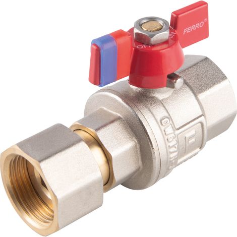 Valvola a sfera GW-GW con farfalla, con mezza vite, 3-4", F-POWER