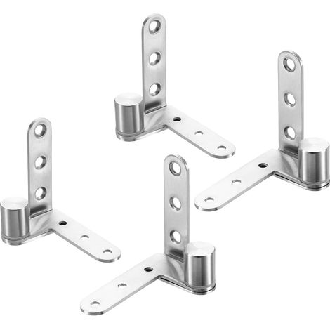 2Set Pivots De Porte Robustes D'Épaisseur Minimale 25mm Argent (1/5)