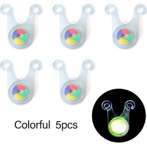 Lot de 5 guirlandes lumineuses LED étanches pour tente, mini lampe torche de sécurité pour le camping en extérieur (couleur aléatoire).