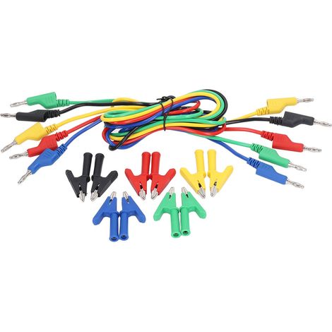Test Leads Set Banana Plug to Crocodile Clip Circuit Electrical Testing Wire Kit 4mm JT1016