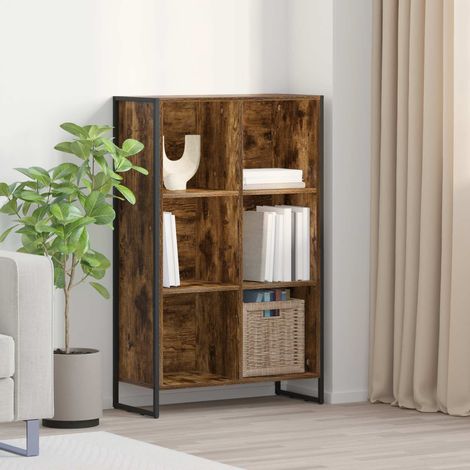 vidaXL Armadio per Libri Quercia Fumosa 99.5 x 30 x 108.5 cm