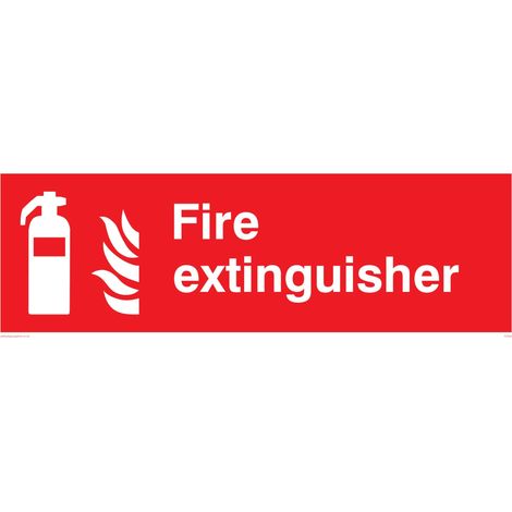 Signe "Extincteur", vinyle, 200 mm H x 600 mm L