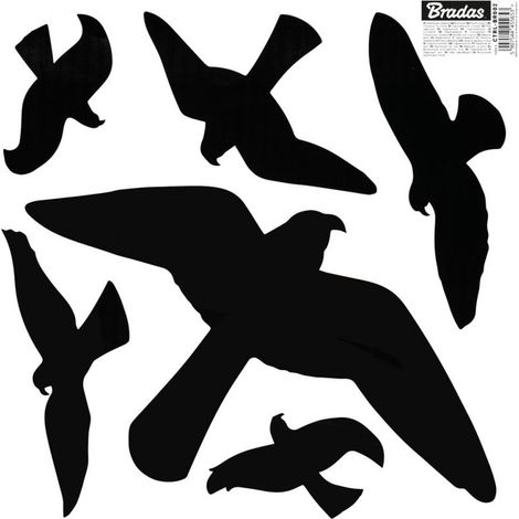 Grands autocollants anti-oiseaux, 6 pièces/10 feuilles (1/2)