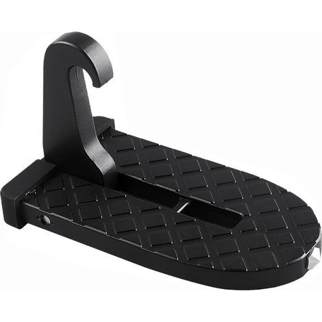 Pédale D'assistance Voiture, 1 Pièces Marchepied Pliable pour Porte de Voiture,Fabriqué en Alliage D'aluminium, Utilisé pour Nettoyer le Toit, Adapté aux Pièces Automobiles SUV, RV, Jeep (Noir) (1/5)