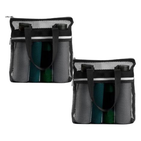pièces - Trousse de toilette - Trousses de toilette - Trousses de maquillage - Sac de douche - Organisateurs de voyage - maille - noir - 26258cm - Polyester - pour voyage camp gym natation (1/3)