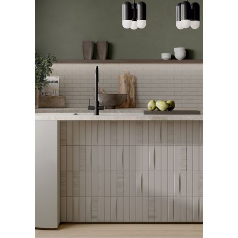 Carrelage Relief DUST Dove 5x20cm Duna Dust Mate (1/3)