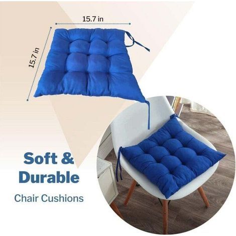 Ein Set aus 4 gepolsterten Stuhlkissen, 40 x 40 cm, geeignet für Esszimmerstühle und Gartenstühle, für Zuhause, Büro, drinnen und draußen. (1/3)