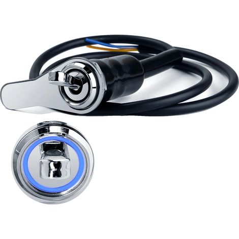 Interruptor para motocicleta, acero inoxidable, iluminación LED, 1 en 1 (1/2)