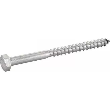 Caja de 100 tornillos ACTON para madera Cabeza hexagonal - Acero inoxidable A2 - DIN 57 - Ø6 x 80 mm - 623046X80 (1/2)