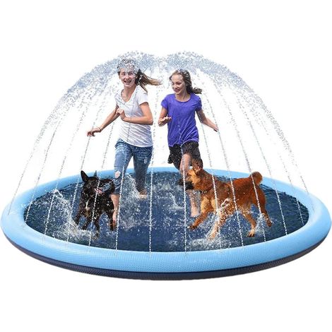 Tapis de Jeu d'eau d'arrosage, Aire de Jeu pour, Tapis de pulvérisation antidérapant pour Piscine extérieure, Plage, de pulvérisation pour, garçons et Filles (1/5)