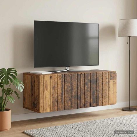 vidaXL Wall-Mounted TV Cabinet 78.5 x 31 x 30 cm Old Wood (1/5)