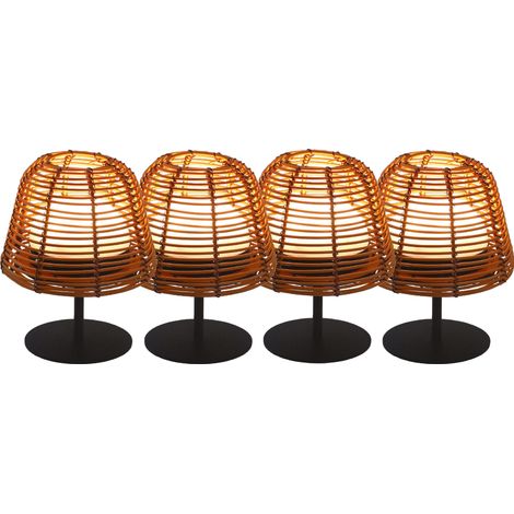 Juego de 4 lámparas de mesa LED inalámbricas H16CM BOHEME